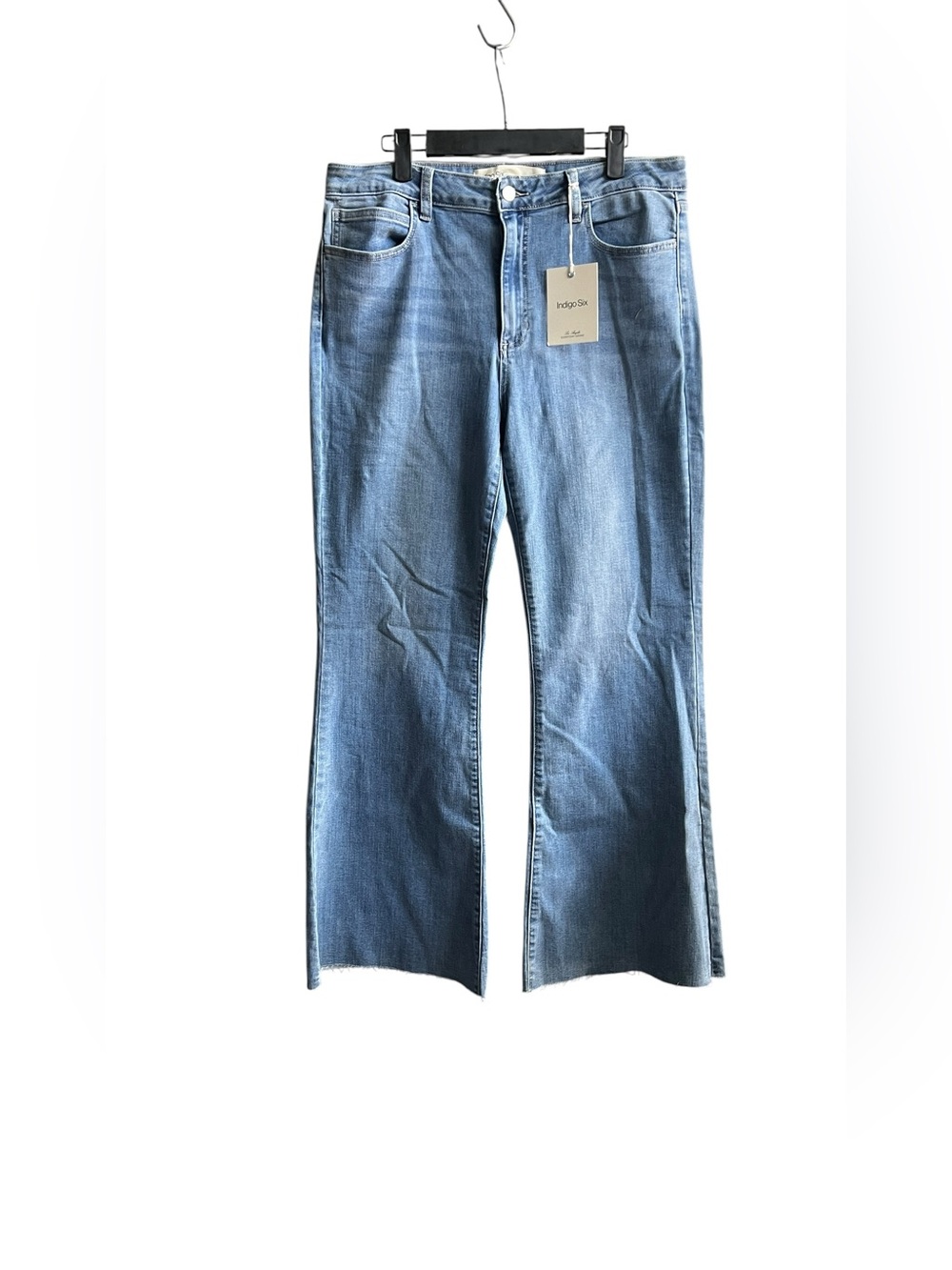 Indigo Six 14 high rise flare jeans